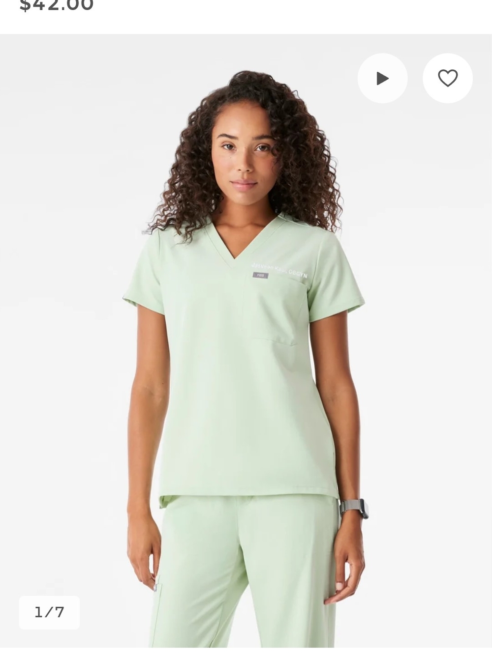 Figs Women's Catarina V-Neck Scrub Top NWT XL
